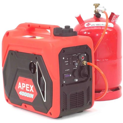 Gas u. Benzin Generator Stromerzeuger 4000 LPG Stromaggregat Inverter 06292 AWZ