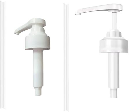 2 Pcs Syrup Pump,Coffee Syrup Pump,Premium Hazelnut Strawberry Sugar Free Caramel Vanilla Syrups Bottle Reusable Plastic Pump Dispenser for Compatible Monin 1 Litre and 700ml Bottles Easy Use (1, A)