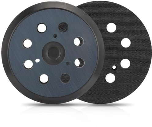 BESPOTCL 125 mm Sanding Disc, 2 Pieces 8 Hole Velcro Sanding Disc Replacement Pad Compatible with Makita Orbital Sander BO5010 BO5030K BO5031K BO5041K, Replacement Parts 743081-8/743051-7