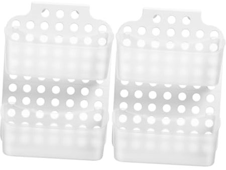 SHERCHPRY 2pcs Shower Shelves Adhesive Shower Organizer Bathroom Organizer Storage Corner Double Layer Easy Installation