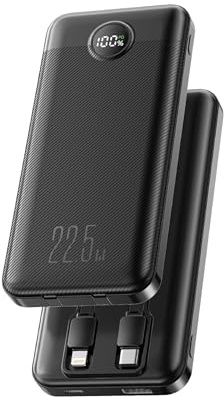 Power Bank 10000mAh, PD3.0 QC4.0, 22.5W Fast Charging PowerBank Portable Charger USB C Outputs & Inputs PowerBank With LCD Display For Smartphones, Smartwatches, Outdoor (10000mAh)