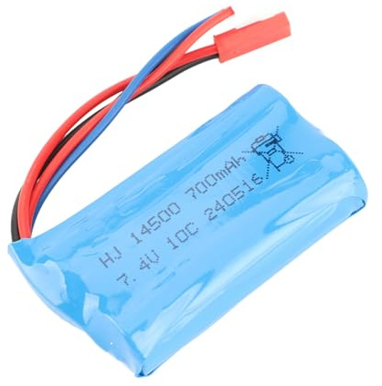 Cryfokt Stabiler 7,4 V 700 MAh Lipo-Akku mit JST-Stecker für AXIAL SCX24 1/24 RC-Auto, Wiederaufladbarer Lithium-Ionen-Akku