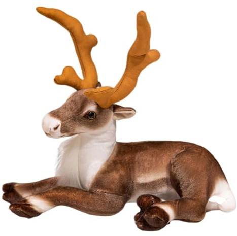 Almencla Plüsch Rentier Kuscheltier Stofftier Weihnachtsdeer Puppe Aus Weichem Plüschmaterial für Kinder Als Beruhigender Begleiter Und Festliche Dekoration Fü, 42cm