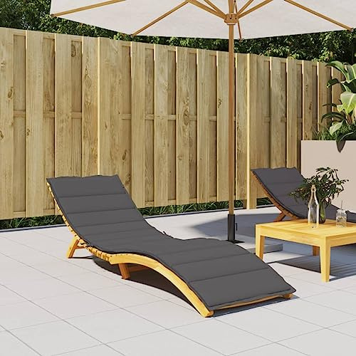 Mokuyary Sonnenliegen-Auflage Anthrazit 200x50x3 cm Oxford-Gewebe Liegenauflage, Auflage Gartenliege für Deckchair, Bequeme Polsterauflage für Sonnenliege, Liegestuhl