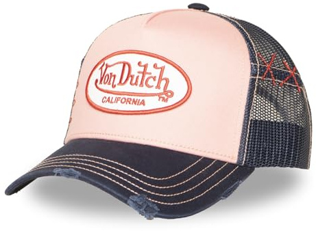 Von Dutch Casquette Homme & Femme Used, Casquette Trucker Ajustable, Rose Taille TU