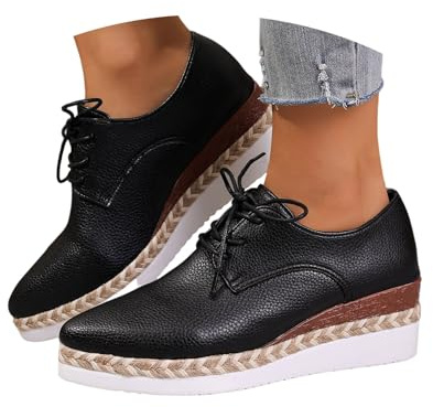 2026 Casual Solid Color Woven Rope Pointed Toe Heel Slip On Comfortable Walking Shoes Black