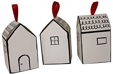 50 Box Form Haus handbemalt Größe 8.5 * 8.5 * 9.5 cm Media-Geschenk Dolce Dekorieren
