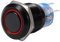 Interruttore a pulsante LED, 19 mm 12V-24V LED ON/OFF Interruttore a pulsante autobloccante nero impermeabile(Red)