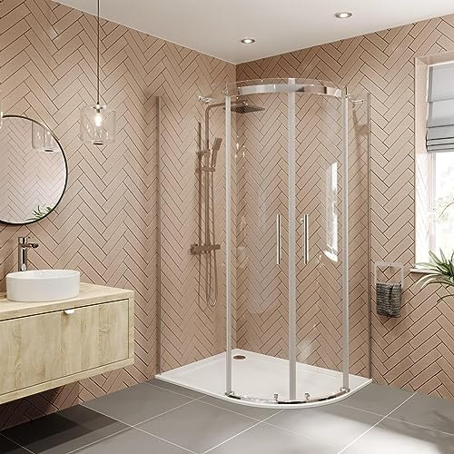 1200 x 900mm Right Hand Quadrant Shower Enclosure Frameless 8mm Safety Glass