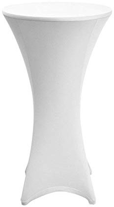 Anyasen Stehtischhusse 70 cm - 80 cm, Stretch Stehtischhusse, Weiß, Polyester/Elasthan, Wasserfest, Elastisch, Stretch-Passform, Hochzeit, Party, Garten