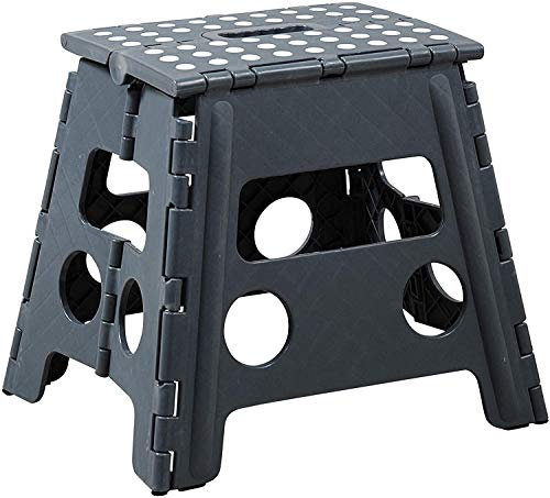 Kesper Stabiler Klapptritt Sitzhocker faltbar, grau, 36,5 x 30 x 32 cm,