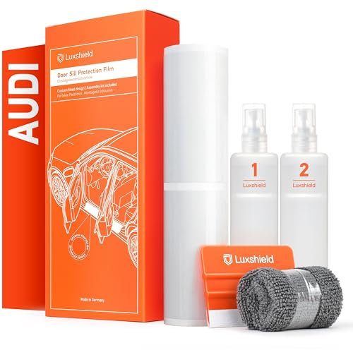 Luxshield Car Door Sill Protectors for Audi Q2 GA I 2016-2025 - Paint Protection Film for Car Kick Plates Panel Covers Clear Transparent