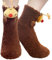 BINXWA Weihnachtsgeschenke für Frauen lustige socken, Flauschige socken Geschenk für frauen, Kuschelsocken Antirutschsocken damen, Weihnachten Elch stoppersocken damen warm mit Geschenkbox