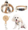 EXPAWLORER Hundegeschirr und Leine, Set aus kleinem Hundehalsband und Leine, mit AirTag-Halterung, klassisches Karomuster, kein Ziehen, verstellbar, ausbruchsicher, für Spaziergänge im Freien, Größe