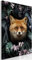 murando - Wandbilder XXL Fuchs 80x120 cm Vlies Leinwandbild 1 tlg Kunstdruck modern Wanbilder XXL Wanddekoration Design Wand Bild Abstrakt Tiere Farn Blumen Porträt g-C-10017-b-a