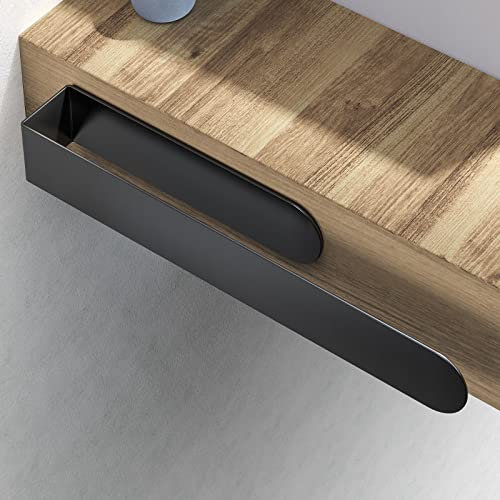 Porte-Serviettes sans perçage-35cm Porte-Serviettes de Salle de Bain Solide Auto-adhésif-Porte-Serviettes Mural-Porte-Serviettes sans perçage pour Cuisine ou Toilettes(Noir)