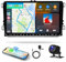 2G+64G Hikity 9 HD Android Autoradio für VW Golf 5 Passat Polo Tiguan Touran Caddy Skoda mit CarPlay Android Auto Doppel Din Stereo mit Navi WiFi Hi-Fi BT USB RDS FM SWC Canbus+Rückfahrkamera