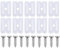 iNextStation Accessoires de Bandes Lumineuses à Néon, 10 Clips de Montage Néon LED et 10 Vis pour Guirlande Lumineuse Néon LED de 6 x 12 mm, Bricolage, Décoration de Chambre à Coucher