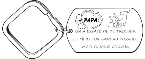 QTZXZX De Papa Porte clés Papa Meilleur Papa, Porte-clefs Papa,Cadeau Baptême, Cadeau Homme,Porte-clés Hommes de Fête des Pères, Noel Papa (13)