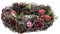 Weihnachtlicher Adventskranz aus Mehreren Materialien rund mit rosa/grün/brauner Dekoration für Teelichter Durchmesser 34 cm