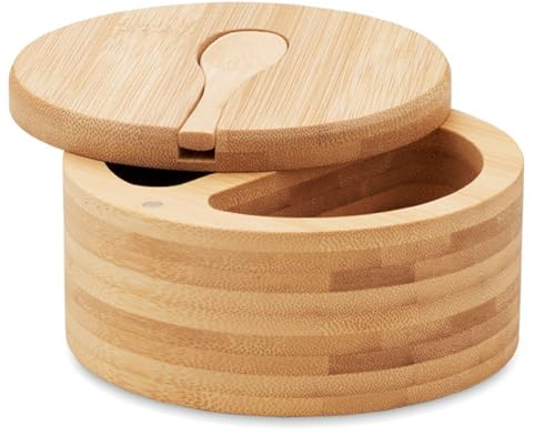 Contenitore per sale e pepe in legno per cucina o sala da pranzo con scomparti separati per sale, spezie, erbe aromatiche, spezie coperchio magnetico