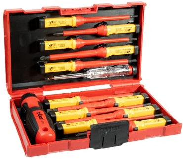 Rolson Compact 13pc Interchangeable VDE Insulated Screwdriver Set 28734