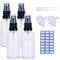 Sewokon 4 pcs Glass Spray Bottle, 50ml, Transparent, Refillable, Travel & Toiletries
