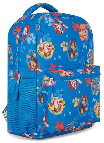 Paw Patrol Nylon-Rucksack mit Allover-Print – Abenteuer erwartet mit Chase, Skye, Marshall, Rubble, Rocky, Zuma, Everest, Liberty und Ryder auf dieser aufregenden und lebendigen Kinder-Schultasche,