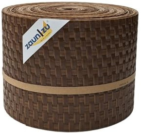 zaun|zu® Rattan 26 m Rolle: Sichtschutzstreifen PE für Doppelstabmatten UV-beständiger Sichtschutz | Zaunblende Made in Germany