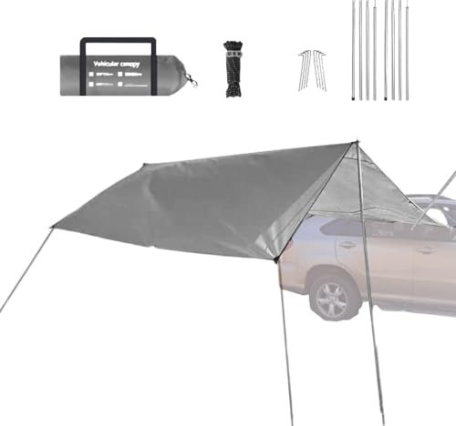 Eastuy Camping-Sonnenschutz für Auto, SUV, Camping-Überdachung | Vielseitiges Campingzelt für LKW | Extra großes, winddichtes, leichtes Autodach für Camping, Auto, Wohnmobil, Van, SUV