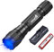 UltraFire Blaue LED Taschenlampe 450-460nm, 10W Single Mode Blaulicht Taschenlampe, 200 Meter Blaues Licht Kleine Taschenlampe für Nachtangeln und Nachtjagd, WF-501BL PRO