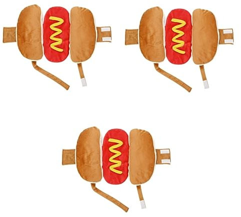 INOOMP 3stücke Funny Warm Hot Dog Cosplay Kostüm Für Haustiere Für Welpen Und Katzen s Outfit Für Partys Und Fotos