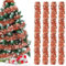 Lametta Girlande Weihnachten Roségold,Metallisch Girlande Weihnachtsbaum,4 Stück Glänzend Weihnachtsgirlande,Weihnachtsbaumschmuck Girlande,Lamettergirlande,Festliches Lamettaa Dekoration