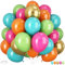 Lot de 60 ballons hawaïens en latex colorés pour fête prénatale, fête prénatale, fête d'anniversaire, décoration de fête tropicale, Aloha Luau - 30,5 cm - Rose vif, orange, bleu sarcelle, vert