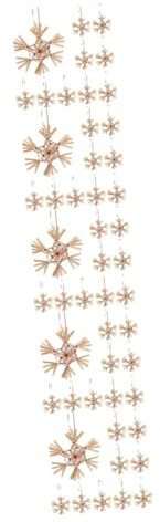 Alipis 50pcs Foil Christmas Decorations Vintage Home Decor Straw Craft Ornaments for Christmas