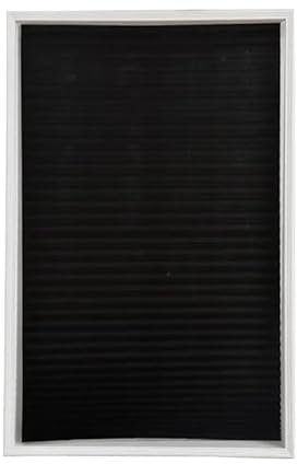 No Drill Non-Woven Fabric Blinds - Cut to Size, Easy Fit, Self-Adhesive, Stick On, Pleated Temporary Shades for Windows, Patio Doors, Kitchen, Bathroom, Bedroom (1, Black, 60*150cm)