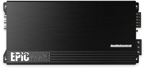 AudioControl EPICFIVE Epic Series 1100 Watt RMS 5 canali amplificatore audio per auto, classe D, Epic Boost, filtro subsonico, filtri passa-alto/passa-basso, manopola per bassi remoti ACR-E
