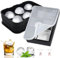 Gucass 2 Stück Eiswürfelform Silikon Eiswürfelbehälter mit Deckel, 5cm 6 Fach Groß Rund Eeiswürfel Kugel und Eeckige Eiswürfelformen, BPA Frei Ice Cube Tray für Whisky Cocktails Wein Obst Schokolade