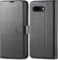 KP TECHNOLOGY Case for Google Pixel 9a Leather Book Flip Wallet Cover with Card Slots for Google Pixel 9a (BLACK)