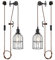 SEEBLEN Plug in Pendant Light Set of 2,Industrial Hanging Lamps That Plug into Wall Outlet,Farmhouse Pulley Pendant Light with Plug in Cord, Wall Lamps for Bedroom Living Room Kitchen.