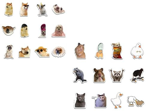 Funny Cat Fridge Magnet, 24 Pieces Kitchen Magnets for Refrigerator, Magnetic Decor, Animal Magnets for Fridge, Flexible Reusable, For Refrigerator, Locker, Kitchen, Office, Fridge Accessories