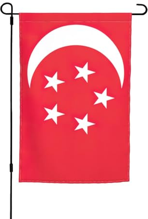 Singapur Flagge Druck Fun Garten Flagge Haus Terrasse Rasen Fahnen Hof Weihnachtsfahne Deko 30 x 45 cm
