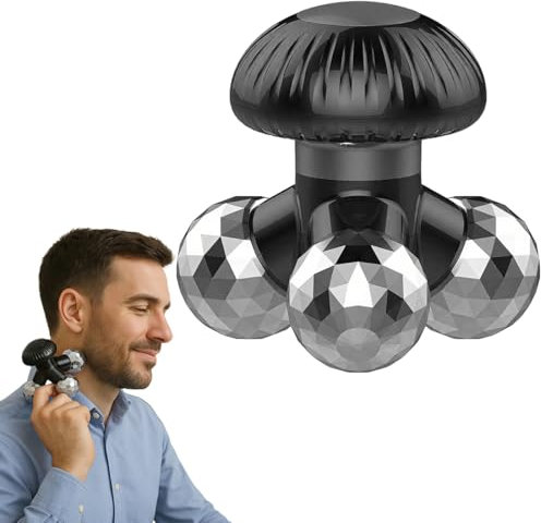 Tomedeks Mini-Massagegerät, elektrisches Handmassagegerät für sanfte Vibrationsmassage, ideal für Rücken, Nacken, Arme und Beine, mit LED-Licht, tragbar