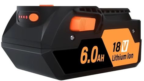 18V 6000mAh High Capacity Li-ion Replacement Battery Compatible with RIDGID R840083/R840085/R840086/R840087 & AEG Cordless Tool