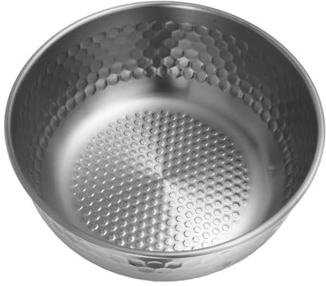 LAPYAPPE Hammered Metal Salad Bowl Japanese Design Stainless Steel Mixing Bowl for Fruits Pasta Snacks Elegant Deep Dinner Plate for Serving Versatile Kitchen Decor