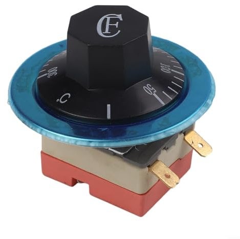 Zeroupshop Electric Oven Temperature Control Switch Thermostat With 70cm Wire Length Metal Probe AC 250V 16A Range 50-300℃ For Replacement