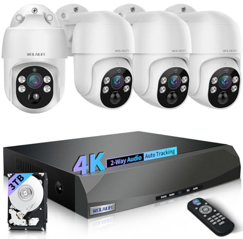 【Storage for 90 Days & 4K Ultra HD】 Wired Security Camera System, Outdoor POE Security Cameras, IP Camera System, Video Surveillance DVR Kits in the
