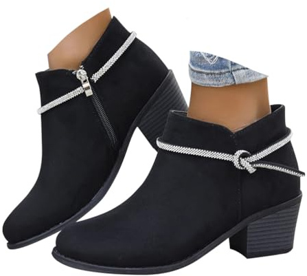ticticlily Donna Stivaletti Bassi con Tacco Basso Casual Scarpe Primaverili Estivi