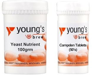 Young's 100g Yeast Nutrient & 50 Campden Tablets for Homebrew Brewing Wine, Cider, Mead