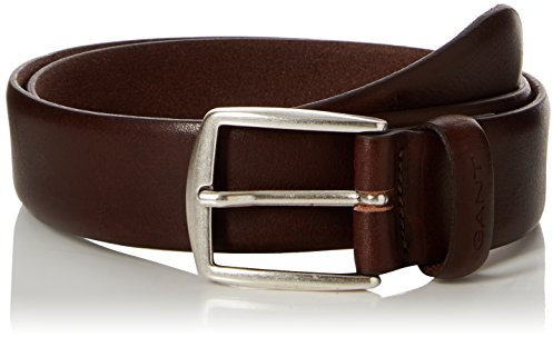 GANT Herren Classic Leather Belt Gürtel, Dark Brown, 90cm / 36W
